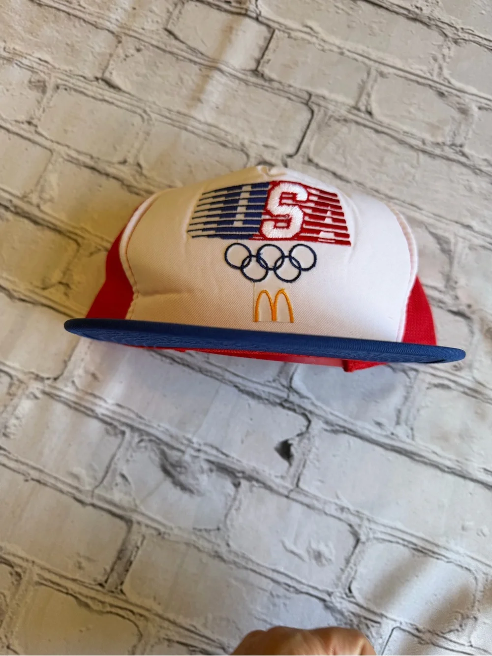 Vintage 1984 Olympics McDonald’s USA Red White & Blue Snapback Hat Cap